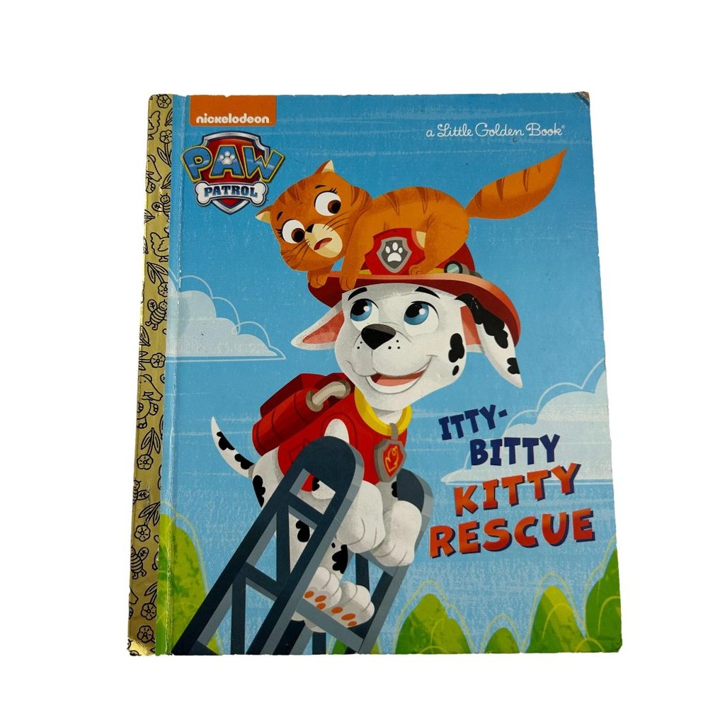 Paw Patrol Itty Bitty Kitty Rescue Little Golden Book Hardcover Nickelodeon